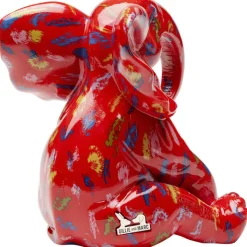 Figurine décorative Elephant Dots rouge 18cm><noscript><img width=