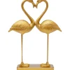 Figurine décorative Flamingo Love doré 39cm>KARE Design
