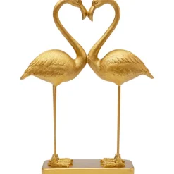 Figurine décorative Flamingo Love doré 39cm>KARE Design