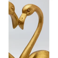 Figurine décorative Flamingo Love doré 39cm><noscript><img width=
