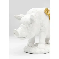 Figurine décorative Flower Pig blanc 21cm><noscript><img width=