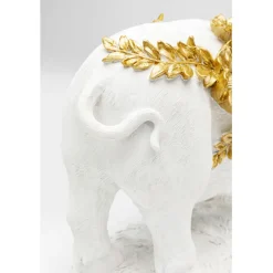 Figurine décorative Flower Pig blanc 21cm><noscript><img width=