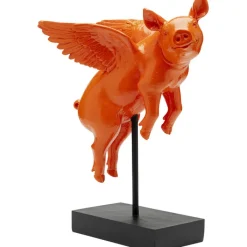 Figurine décorative Flying Pig Orange 29cm>KARE Design Clearance