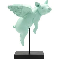 Figurine décorative Flying Pig Turquoise 29cm>KARE Design Outlet