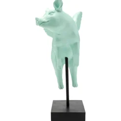 Figurine décorative Flying Pig Turquoise 29cm><noscript><img width=