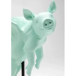 Figurine décorative Flying Pig Turquoise 29cm><noscript><img width=