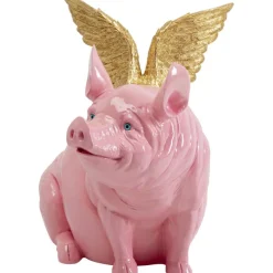 Figurine décorative Flying Pig fuchsia 79cm>KARE Design Sale