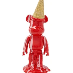 Figurine décorative Gelato Bear rouge 40cm>KARE Design Outlet