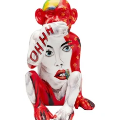 Figurine décorative Graffiti Monkey rouge 39cm>KARE Design Online