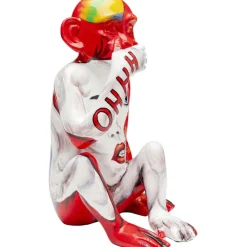 Figurine décorative Graffiti Monkey rouge 39cm>KARE Design Online