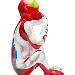 Figurine décorative Graffiti Monkey rouge 39cm><noscript><img width=