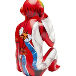 Figurine décorative Graffiti Monkey rouge 39cm><noscript><img width=