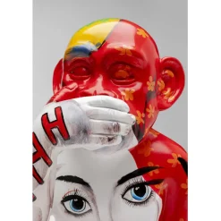 Figurine décorative Graffiti Monkey rouge 39cm><noscript><img width=