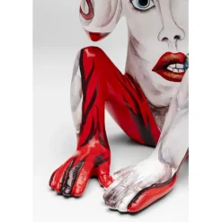 Figurine décorative Graffiti Monkey rouge 39cm><noscript><img width=