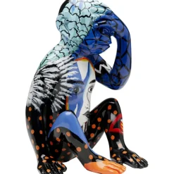Figurine décorative Graffiti Monkey bleu 39cm>KARE Design Best