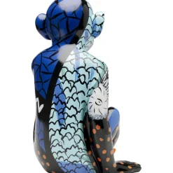 Figurine décorative Graffiti Monkey bleu 39cm><noscript><img width=