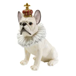 Figurine décorative King Dog blanc 33cm><noscript><img width=