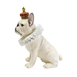 Figurine décorative King Dog blanc 33cm><noscript><img width=