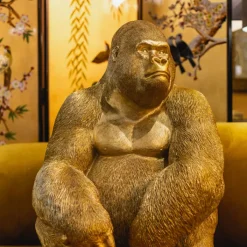 Figurine décorative Monkey Gorilla Side doré 76cm>KARE Design Sale
