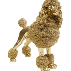 Figurine décorative Mrs Poodle doré 34cm>KARE Design