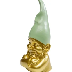 Figurine décorative Nain doré vert 21cm>KARE Design New