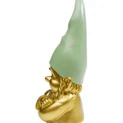 Figurine décorative Nain doré vert 21cm><noscript><img width=