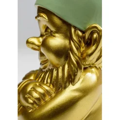 Figurine décorative Nain doré vert 21cm><noscript><img width=