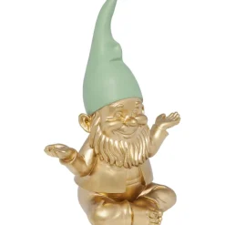 Figurine décorative Nain Meditation doré vert 19c>KARE Design Outlet