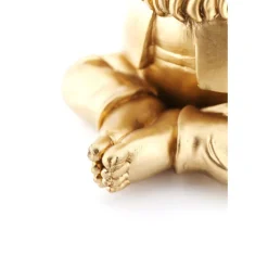 Figurine décorative Nain Meditation doré vert 19c><noscript><img width=