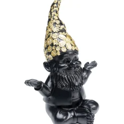 Figurine décorative Nain Meditation noir-doré 19cm>KARE Design Hot