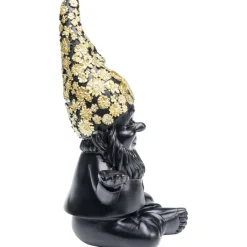 Figurine décorative Nain Meditation noir-doré 19cm><noscript><img width=