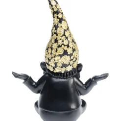 Figurine décorative Nain Meditation noir-doré 19cm><noscript><img width=