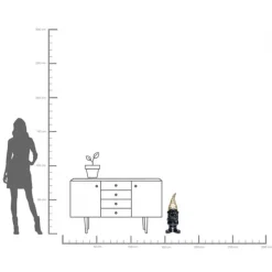 Figurine décorative Nain Standing noir-doré 60><noscript><img width=