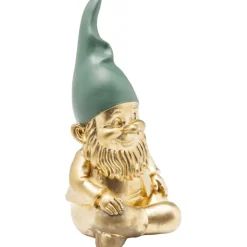 Figurine décorative Nain Sitting doré vert 19cm><noscript><img width=