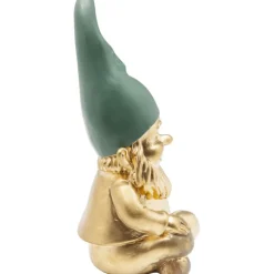 Figurine décorative Nain Sitting doré vert 19cm><noscript><img width=