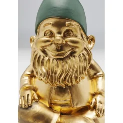 Figurine décorative Nain Sitting doré vert 19cm><noscript><img width=