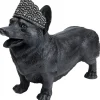 Figurine décorative Royal Standing Corgi noir 52cm>KARE Design Discount