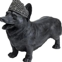 Figurine décorative Royal Standing Corgi noir 52cm>KARE Design Discount