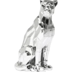 Figurine décorative Sitting Cat Rivet chrome 82cm>KARE Design Outlet