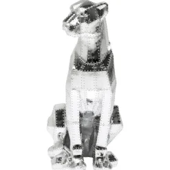 Figurine décorative Sitting Cat Rivet chrome 82cm>KARE Design Outlet