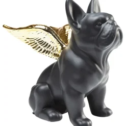 Figurine décorative Sitting Angel Dog doré-noir>KARE Design Discount