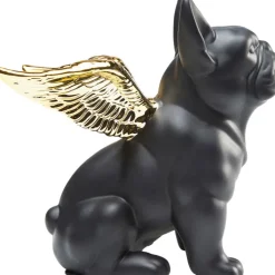Figurine décorative Sitting Angel Dog doré-noir><noscript><img width=