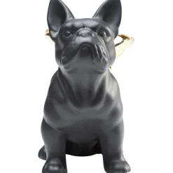 Figurine décorative Sitting Angel Dog doré-noir><noscript><img width=