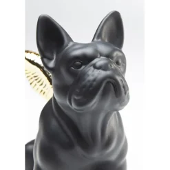 Figurine décorative Sitting Angel Dog doré-noir><noscript><img width=