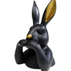 Figurine décorative Sweet Rabbit noir 23cm>KARE Design Discount