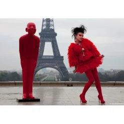 Figurine décorative Welcome Guests rouge GM 164cm><noscript><img width=