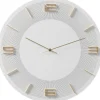 Horloge murale Leonardo blanc/doré Ø49cm>KARE Design Sale