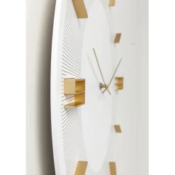 Horloge murale Leonardo blanc/doré Ø49cm><noscript><img width=