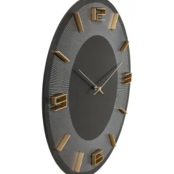 Horloge murale Leonardo noir/doré Ø49cm><noscript><img width=