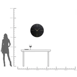 Horloge murale Luca noir Ø70cm><noscript><img width=